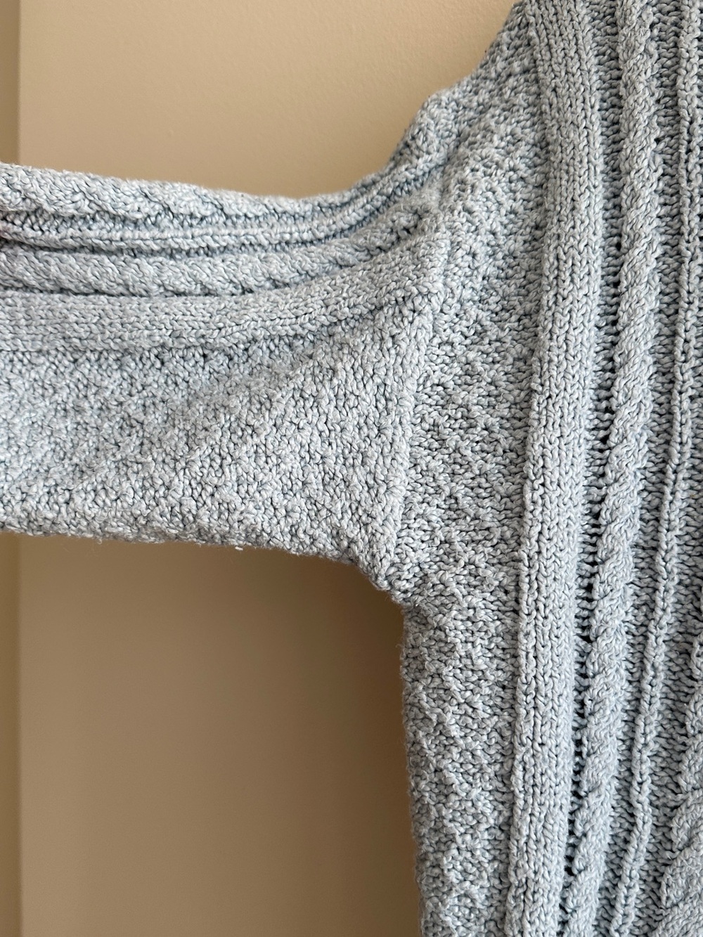 J. Crew Women’s Rollneck Cable Sweater, Light Blue, Size Small, 90s Sweater - Picture 6 of 16